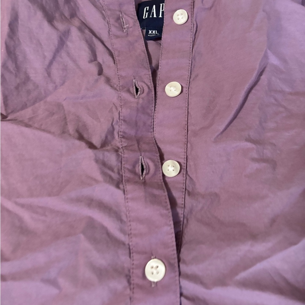 GAP Purple Eyelet Midi Dress - Picture 3 of 7